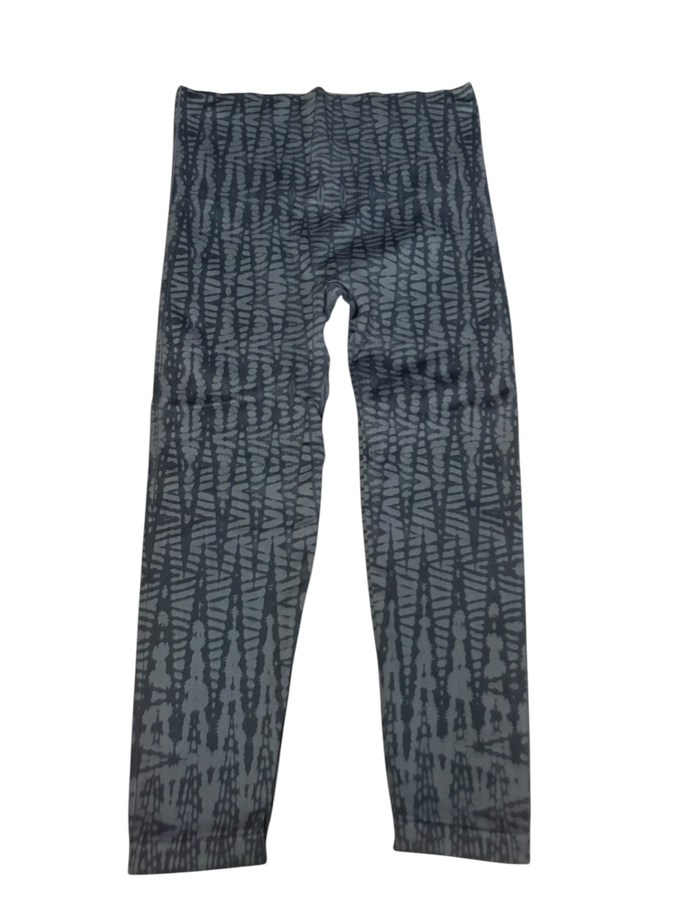 Spanx Look At Me Now Seamless Cropped Leggings Dark Gray Geometric Size XL